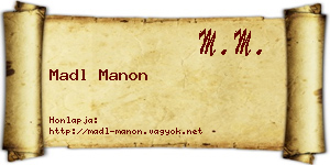 Madl Manon névjegykártya